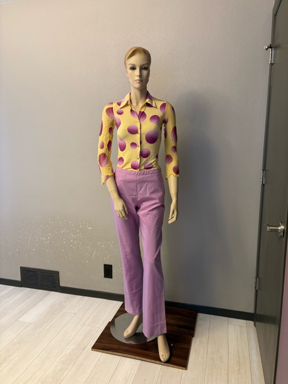 Christian Lacroix Lavender Wide-Leg Trousers